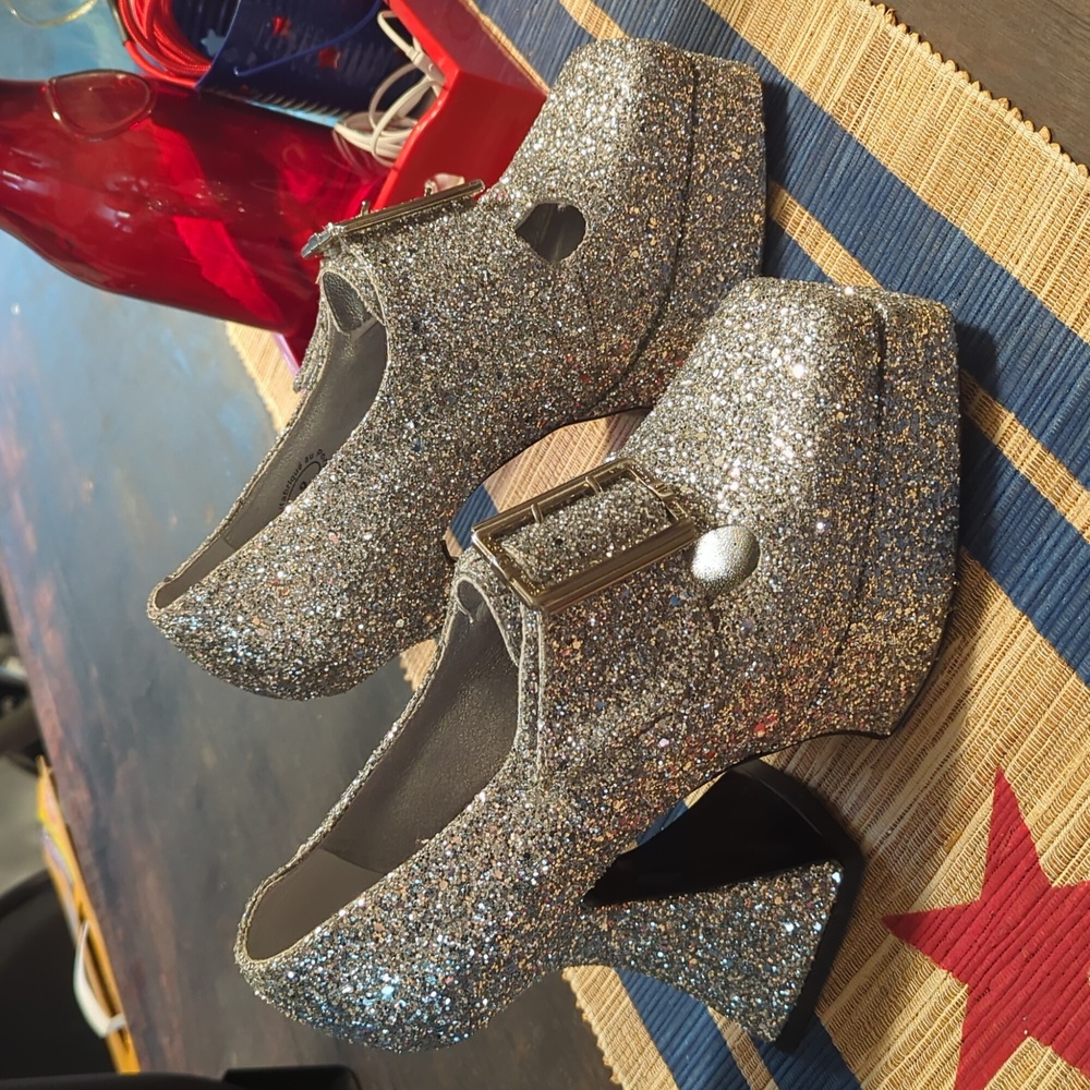 John Fluevog The Original Munster 30th Anniversary Edition sparkle glitter shoe